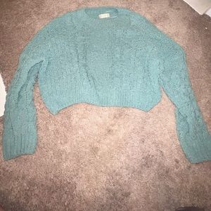 Blue cropped sweater